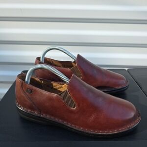 Born Dark Brown Leather Slip-on Shoes Men's Size 8 B